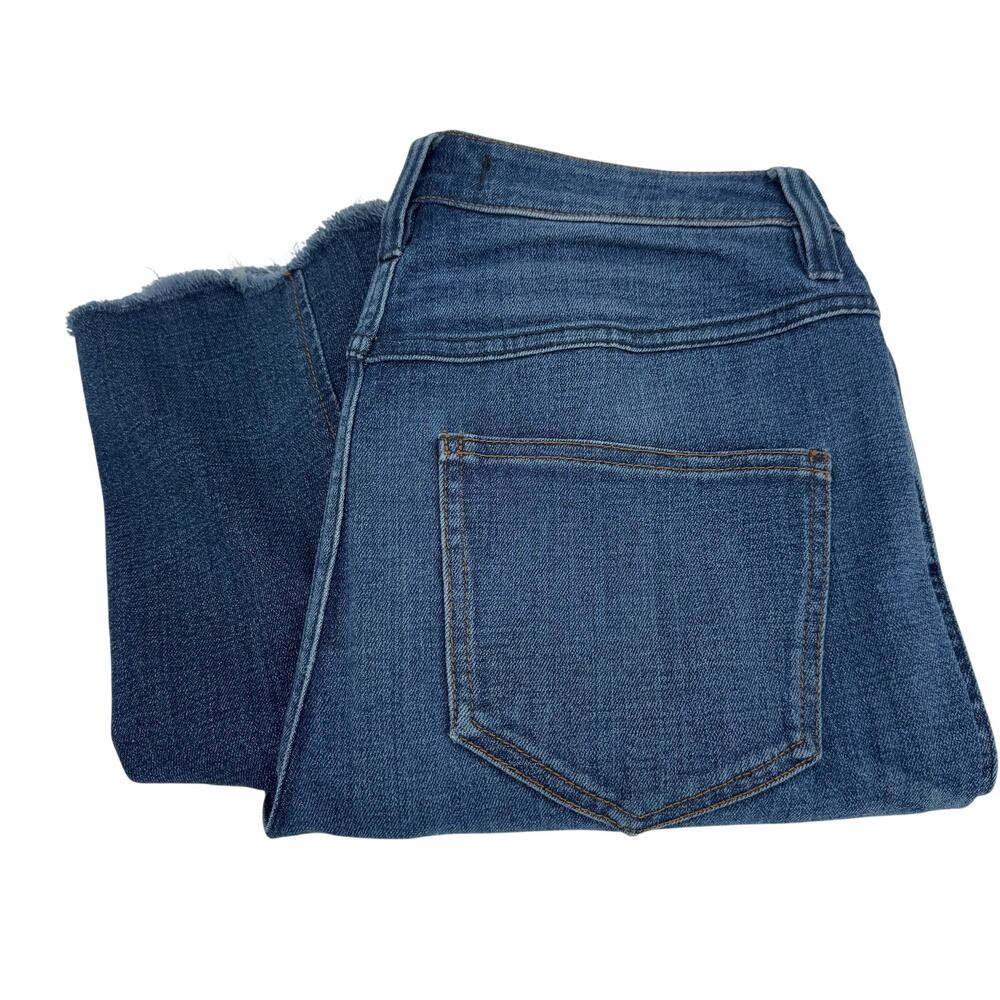Free People Jeans Womens‎ 28 (29x30 ACTUAL) Blue Denim Flare Button Fly Raw Hems